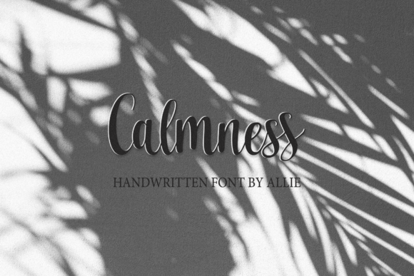 Calmness: A Timeless Handwritten Font for Elegant Branding