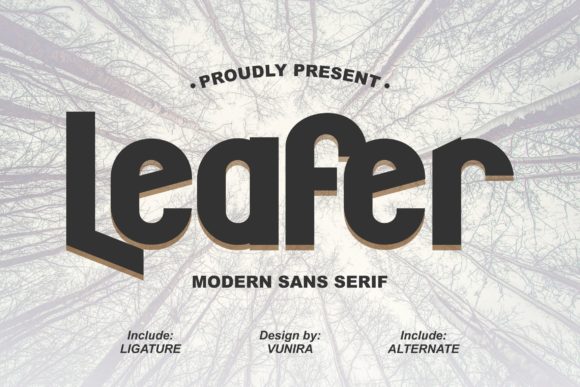 Leafer: A Bold Sans Serif Font for Creative Projects