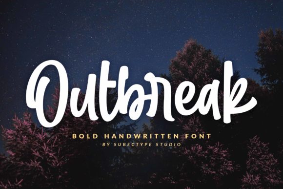 Outbreak Script Font for Creative Craft Projects