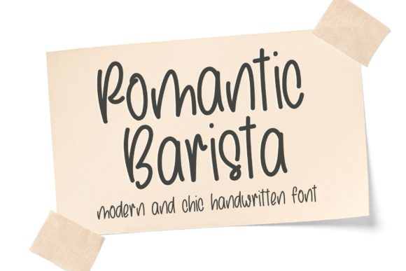 Romantic Barista: A Chic Handwritten Font for Modern Branding